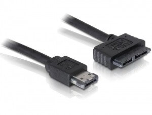 DeLOCK Cable eSATAp / Slimline SATA13pin, 1m SATA-kabel Sort