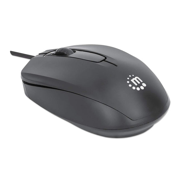 Manhattan 190190 mus Kontor Ambidextrous USB Type-A Optisk 1000 dpi
