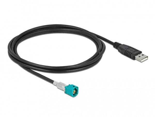 DeLOCK 90491 koaxial kabel 2 m HSD Z USB 2.0 Type-A Sort