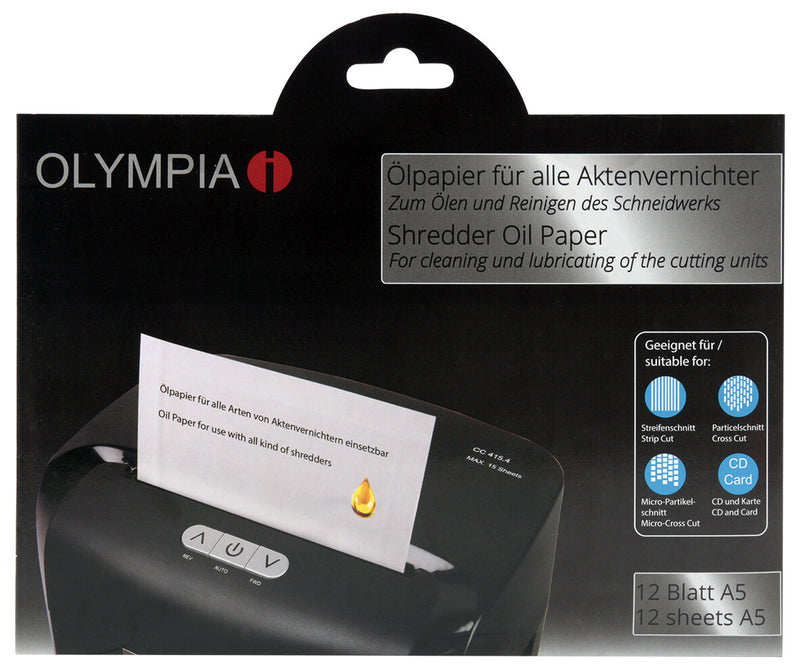 Olympia 9130 tilbehør til papirmakulator Smøreolie 12 stk