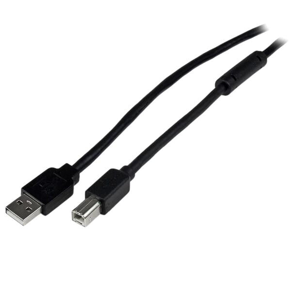StarTech.com USB2HAB65AC USB-kabel USB 2.0 20 m USB A USB B 0,48 Gbit/sek. Sort