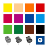 Staedtler 146 10C Sort, Blå, Bordeaux, Brun, Grøn, Lyse Blå, Lysegrøn, Mauve, Orange, Fersken, Rød, Gul 15 stk