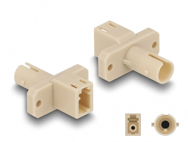 DeLOCK 87939 fiber adapter LC/ST 1 stk Beige