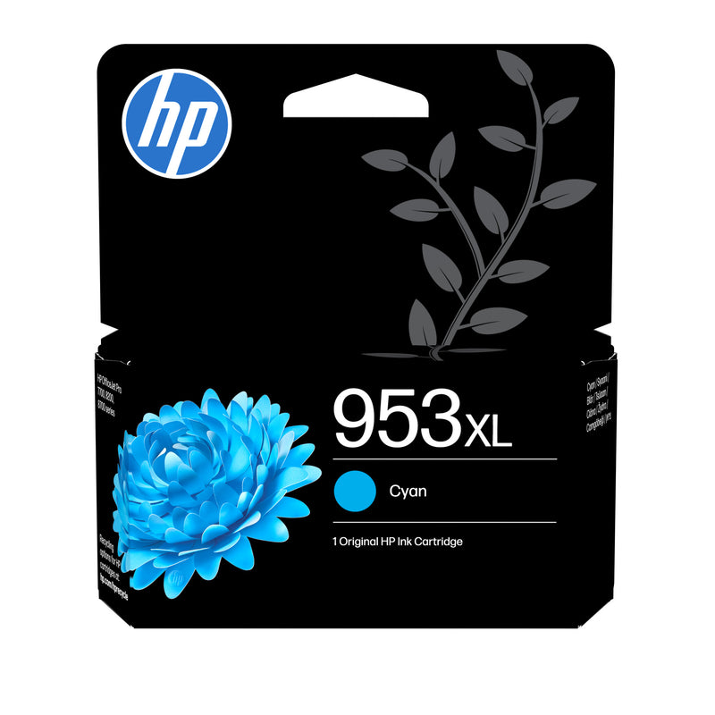 HP Original 953XL-blækpatron med høj kapacitet, cyan