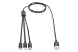 Digitus AK-300160-010-S USB-kabel 1 m USB A USB C 10 W Sort