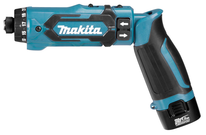 Makita DF012DSE elektrisk skruetrækker & slagbor 650, 200 Sort, Blå