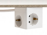DeLOCK 11497 stikkontakt CEE 7/3 + USB Hvid