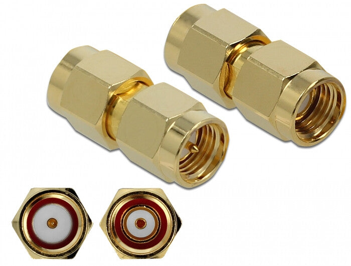 DeLOCK 89971 kabelsamler SMA, RP-SMA Guld