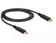 DeLOCK 83661 USB-kabel USB 3.2 Gen 2 (3.1 Gen 2) 1 m USB C 10 Gbit/sek. Sort