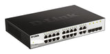 D-Link DGS-1210-20 Administreret L2 Gigabit Ethernet (10/100/1000) 1U Sort