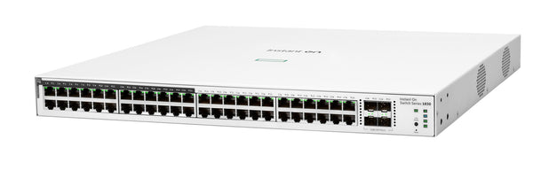 HPE Aruba Networking Networking Instant On Switch 48p Gigabit CL4 PoE 4p SFP 370W 1830 Administreret L2 Gigabit Ethernet (10/100/1000) Strøm over Ethernet (PoE) 1U
