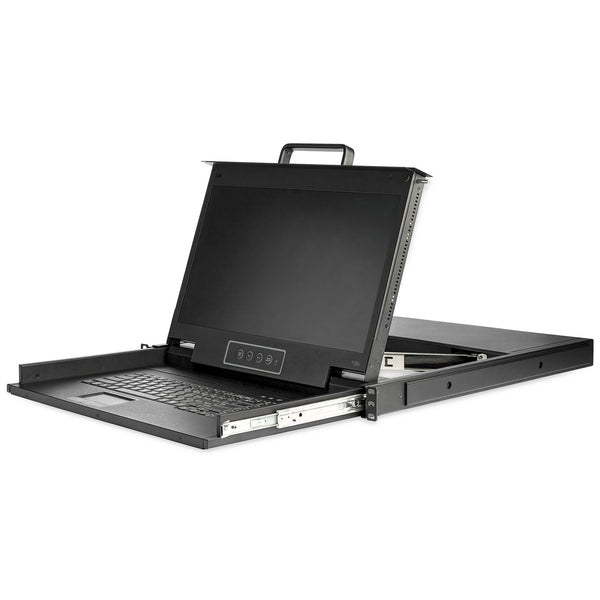 StarTech.com RKCONS17HD rack-konsol 43,9 cm (17.3") 1920 x 1080 pixel Stål Sort 1U