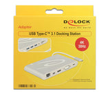DeLOCK 87298 dockingstation USB 3.2 Gen 1 (3.1 Gen 1) Type-C Sølv