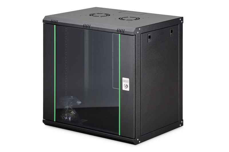Digitus DN-19 12-U-EC-SW stativ 12U Vægmonteret stativ Sort