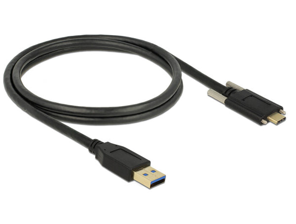 DeLOCK 83718 USB-kabel USB 3.2 Gen 2 (3.1 Gen 2) 1 m USB A USB C 10 Gbit/sek. Sort