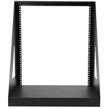 StarTech.com 2POSTRACK12 stativ 12U Fritstående reol Sort