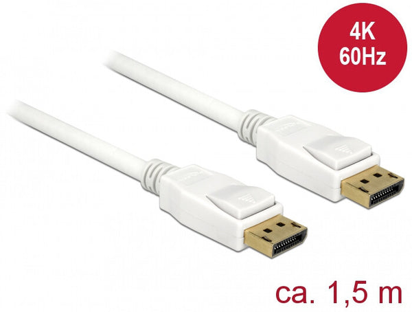 DeLOCK 85509 DisplayPort kabel 1,5 m Hvid