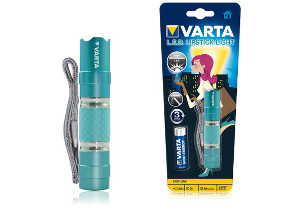 Varta LED Lipstick Light Lyserød, Turkis Hånd lommelygte