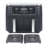 Ninja AF400EU frituregryde Dobbelt 9,5 L Enkeltstående 2470 W Varmluftsteger Sort