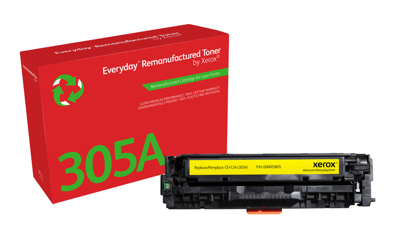 Everyday™ Gul Remanufactured Toner by Xerox compatible with HP 305A (CE412A), Standard kapacitet