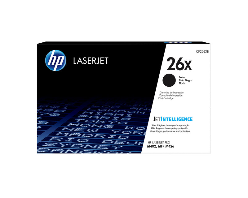 HP Original 26X LaserJet-tonerpatron med høj kapacitet, sort