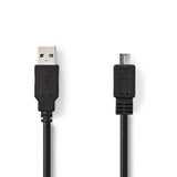 Nedis CCGB60500BK30 USB-kabel USB 2.0 3 m USB A Micro-USB B 0,48 Gbit/sek. Sort