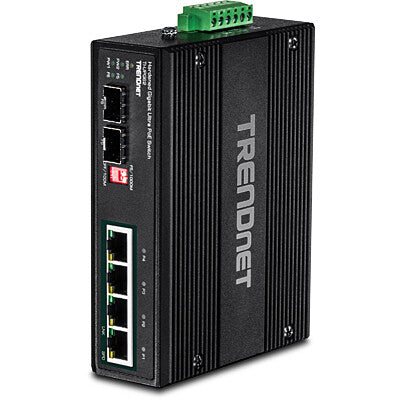 Trendnet TI-UPG62 netværksswitch Ikke administreret L2 Gigabit Ethernet (10/100/1000) Strøm over Ethernet (PoE) Sort