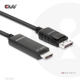 CLUB3D CAC-1087 videokabel adapter 3 m DisplayPort HDMI Sort