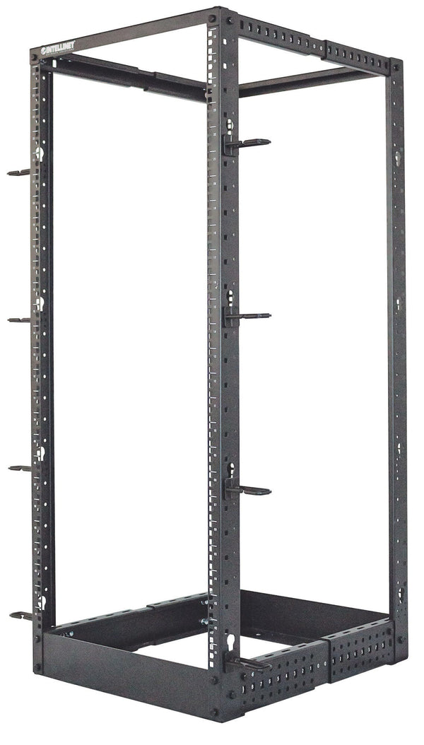 Intellinet 714242 stativ 26U Fritstående reol Sort