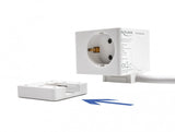 DeLOCK 11497 stikkontakt CEE 7/3 + USB Hvid