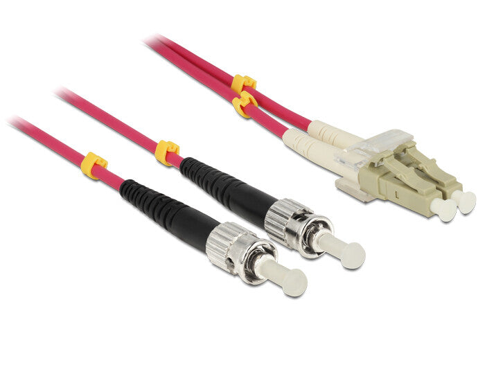 DeLOCK LC - ST, 2m InfiniBand og fiberoptisk kabel Violet