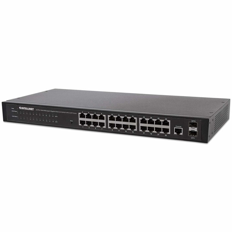 Intellinet 560917 netværksswitch Administreret Gigabit Ethernet (10/100/1000) 1U Sort