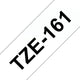 Brother TZE-161 etiketbånd Sort på transparant