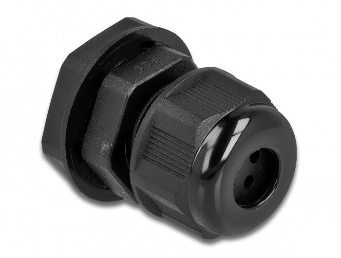 DeLOCK 60379 kabelforskruning Sort Plast 2 stk