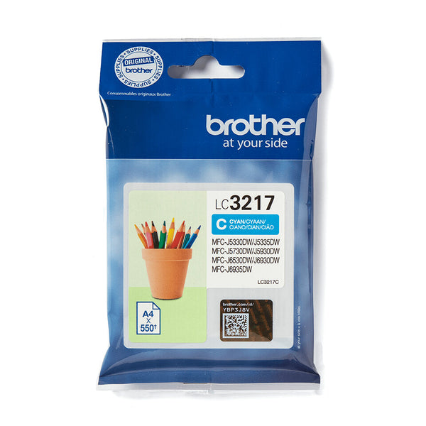 Brother LC3217C blækpatron 1 stk Original Blå