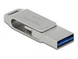 DeLOCK 54076 USB-nøgle 128 GB USB Type-A / USB Type-C 3.2 Gen 1 (3.1 Gen 1) Sølv