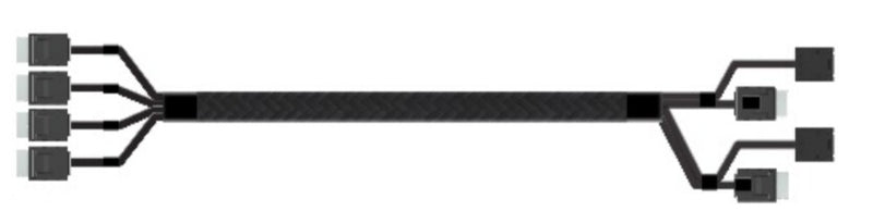 Intel AXXCBL625CVCX kabel kønsskifter 4 x OCuLink SFF-8611 Sort