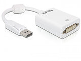 DeLOCK 61765 videokabel adapter 0,125 m DisplayPort DVI-I Hvid