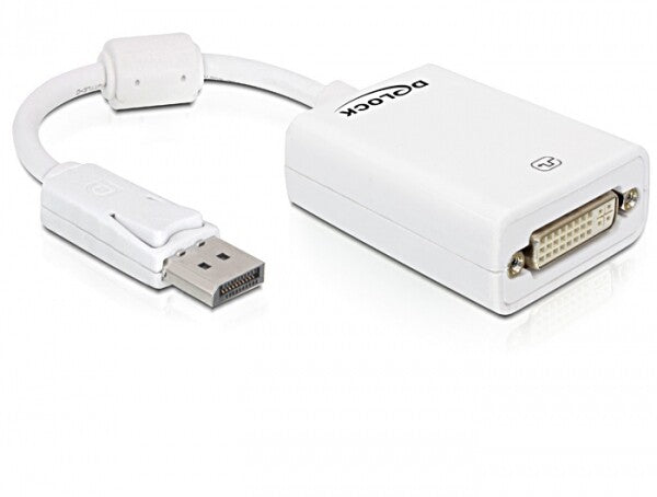 DeLOCK 61765 videokabel adapter 0,125 m DisplayPort DVI-I Hvid