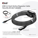 CLUB3D CAC-1406 USB-kabel USB 3.2 Gen 1 (3.1 Gen 1) 15 m USB A 5 Gbit/sek. Sort