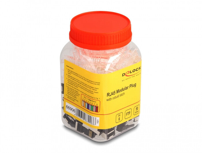 DeLOCK 66906 kabelsamler RJ-45 Sort, Metallic, Transparent