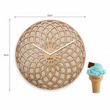 NeXtime 3150BE Væg- og bordur Kvartsur Cirkel Beige, Hvid