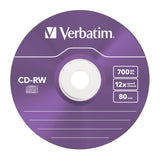 Verbatim CD-RW Colour 12x 700 MB 5 stk