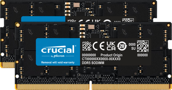 Crucial CT2K16G48C40S5 hukommelsesmodul 32 GB 2 x 16 GB DDR5 262-pin SO-DIMM