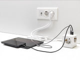DeLOCK 11497 stikkontakt CEE 7/3 + USB Hvid