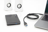 Digitus AK-300146-010-S USB-kabel USB 2.0 1 m USB C USB A 10 Gbit/sek. Sort