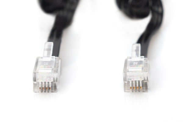 Digitus AK-460101-020-S telefonkabel 2 m Sort