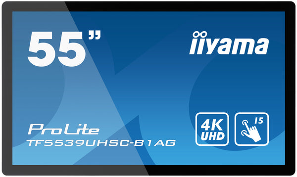 iiyama TF5539UHSC-B1AG skilte display 139,7 cm (55") LED 500 cd/m² 4K Ultra HD Sort Berøringsskærm