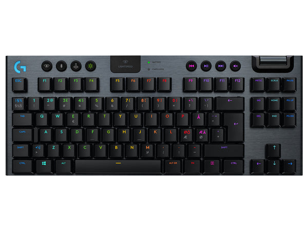 Logitech G 920-009534 tastatur Spil RF trådløs + Bluetooth QWERTY Nordisk Kulfiber