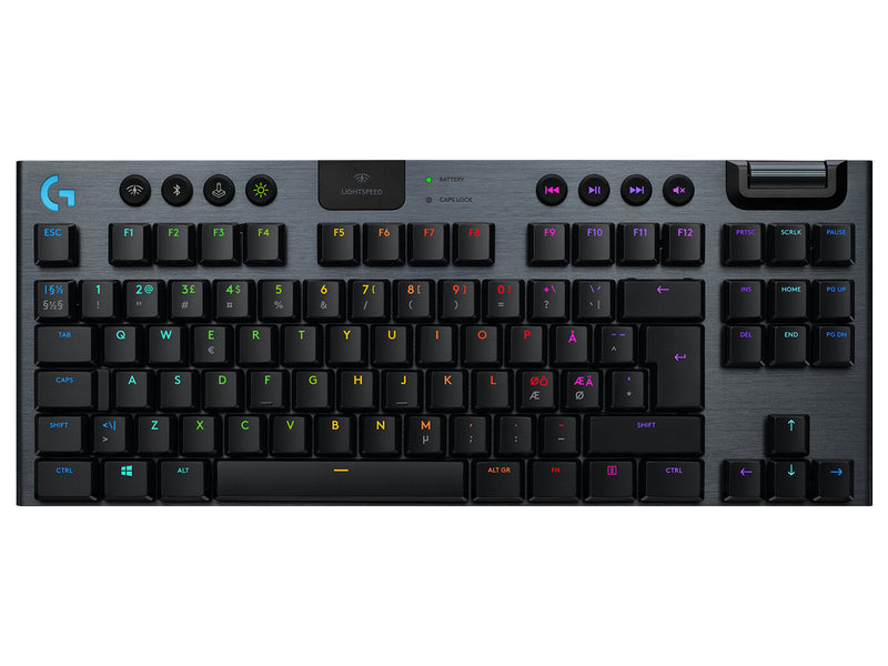 Logitech G 920-009534 tastatur Spil RF trådløs + Bluetooth QWERTY Nordisk Kulfiber